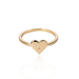 (Initial rings) Simple Metal Gold 26 Letters Love Heart  Finger Rings - Uncommon Remington 