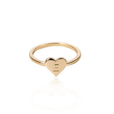 (Initial rings) Simple Metal Gold 26 Letters Love Heart  Finger Rings - Uncommon Remington 