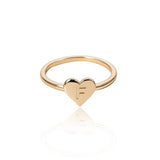 (Initial rings) Simple Metal Gold 26 Letters Love Heart  Finger Rings - Uncommon Remington 