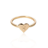 (Initial rings) Simple Metal Gold 26 Letters Love Heart  Finger Rings - Uncommon Remington 
