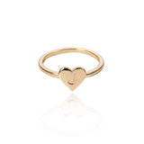 (Initial rings) Simple Metal Gold 26 Letters Love Heart  Finger Rings - Uncommon Remington 