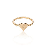 (Initial rings) Simple Metal Gold 26 Letters Love Heart  Finger Rings - Uncommon Remington 