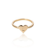 (Initial rings) Simple Metal Gold 26 Letters Love Heart  Finger Rings - Uncommon Remington 