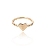 (Initial rings) Simple Metal Gold 26 Letters Love Heart  Finger Rings - Uncommon Remington 