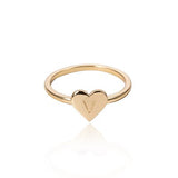 (Initial rings) Simple Metal Gold 26 Letters Love Heart  Finger Rings - Uncommon Remington 