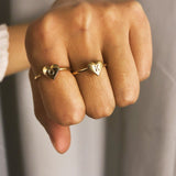 (Initial rings) Simple Metal Gold 26 Letters Love Heart  Finger Rings - Uncommon Remington 